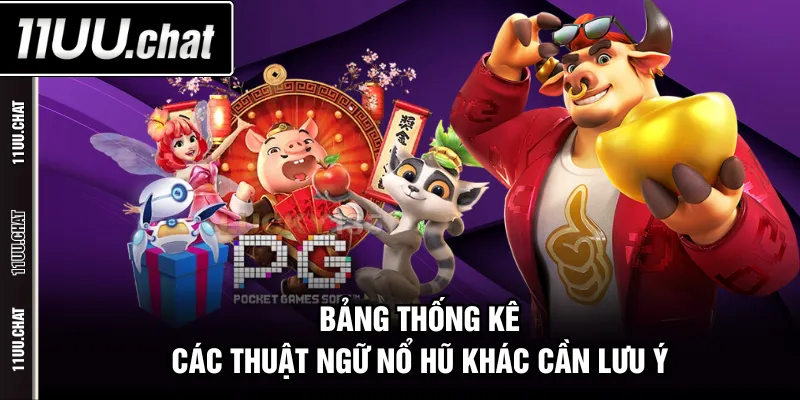 Bảng thống kê các thuật ngữ nổ hũ khác cần lưu ý