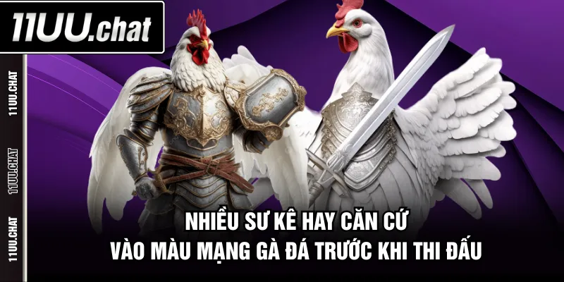 Nhiều sư kê hay căn cứ vào màu mạng gà đá trước khi thi đấu